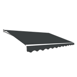 Outdoor Folding Arm Awning Retractable Sunshade Canopy Grey 3.0m x 2.5m