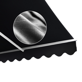 Outdoor Folding Arm Awning Retractable Sunshade Canopy Black 3.0m x 2.5m