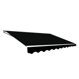 Outdoor Folding Arm Awning Retractable Sunshade Canopy Black 3.0m x 2.5m