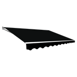 Outdoor Folding Arm Awning Retractable Sunshade Canopy Black 4.0m x 2.5m
