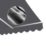 Outdoor Folding Arm Awning Retractable Sunshade Canopy Grey 5.0m x 2.5m