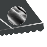Outdoor Folding Arm Awning Retractable Sunshade Canopy Grey 4.0m x 3.0m