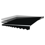 Outdoor Folding Arm Awning Retractable Sunshade Canopy Black 4.0m x 3.0m