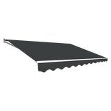 Outdoor Folding Arm Awning Retractable Sunshade Canopy Grey 5.0m x 3.0m