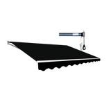 Motorised Outdoor Folding Arm Awning Retractable Sunshade Canopy Black 5.0m x 3.0m