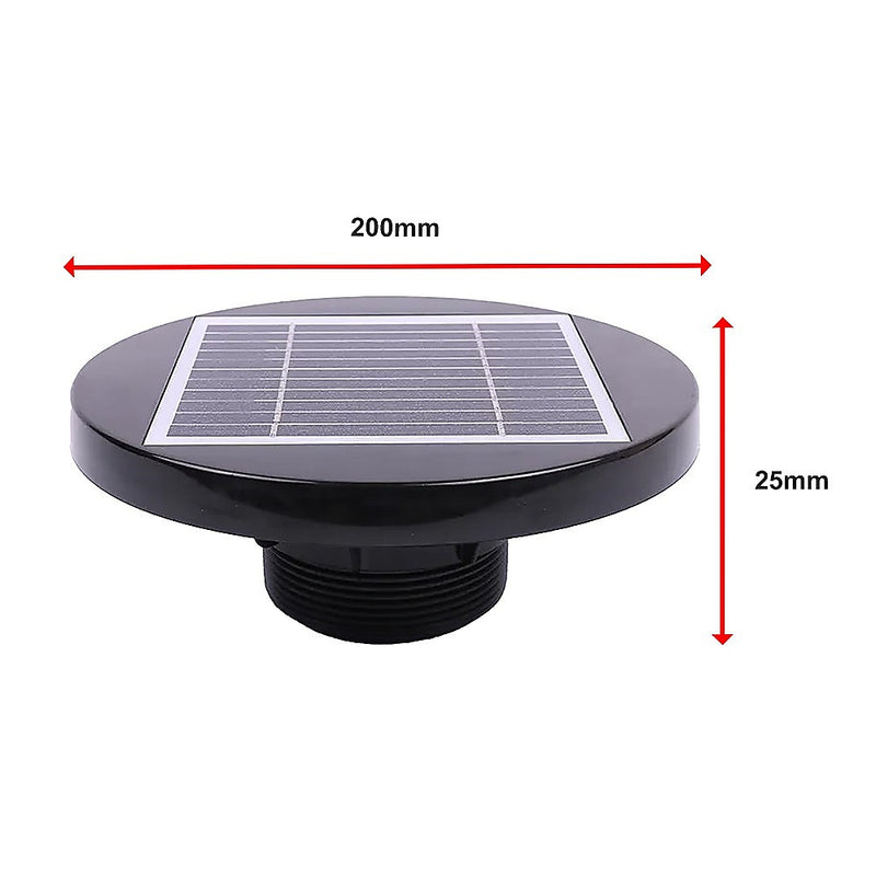 Solar Powered Roof Fan Ventilator Loft Vent for Boat RV Greenhouse Shed Caravan
