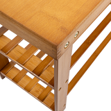 Bamboo Shoe Rack Wooden Bench Storage Organiser Cabinet Holder Stool