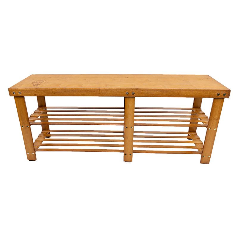 Bamboo Shoe Rack Wooden Bench Storage Organiser Cabinet Holder Stool