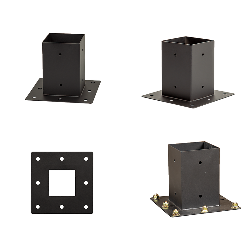 Roof Pergola Gazebo Shed Matte Black Steel Brackets DIY Kits