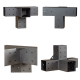 Roof Pergola Gazebo Shed Matte Black Steel Brackets DIY Kits