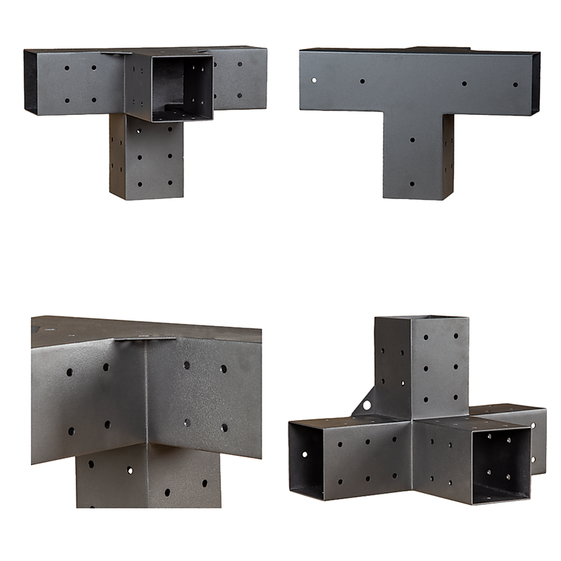 Roof Pergola Gazebo Shed Matte Black Steel Brackets DIY Kits