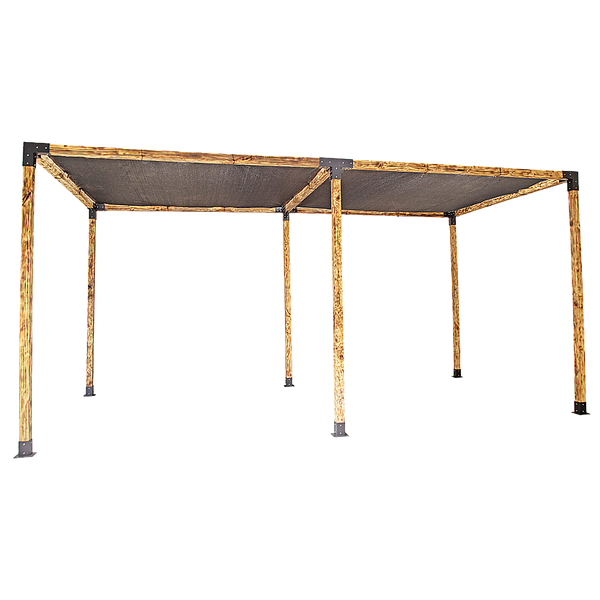 Roof Pergola Gazebo Shed Matte Black Steel Brackets and Black Screen DIY Kits