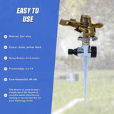 Easy to Install Irrigation Sprinkler 360 Degree Rotating Sprinkler Gun Zinc Alloy Adjustable Rocker Sprinkler