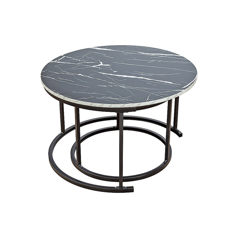 Coffee Table Round Marble Design Nesting Side Furniture
