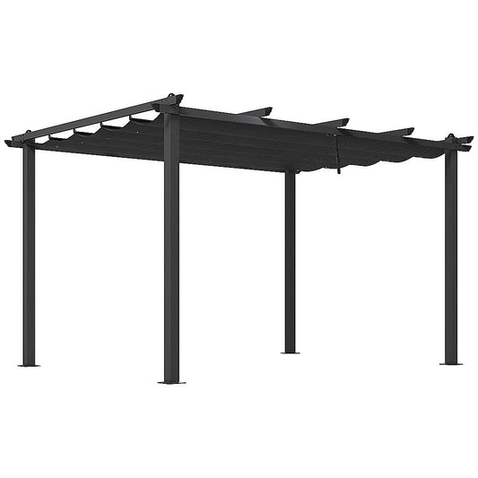 3x4M Aluminium Pergola Marquee with Retractable Roof – Garden Canopy