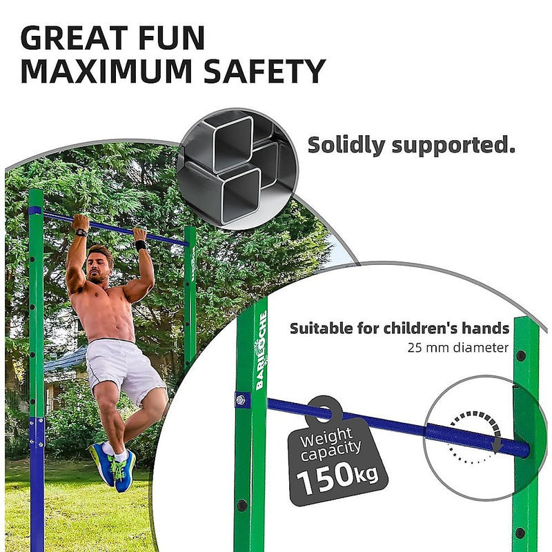 Single Outdoor Pull-Up Bar – Height Adjustable Gymnastics & Fitness Bar