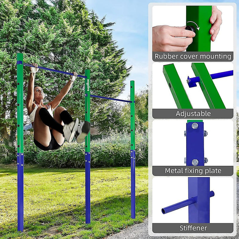 Double Outdoor Pull-Up Bar – Height Adjustable Gymnastics & Fitness Bar