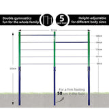 Double Outdoor Pull-Up Bar – Height Adjustable Gymnastics & Fitness Bar