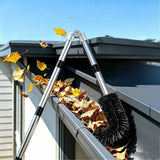 4M Telescopic Gutter Cleaning Tool Kit with Adjustable Pole, Gutter Brush & Gutter Rake