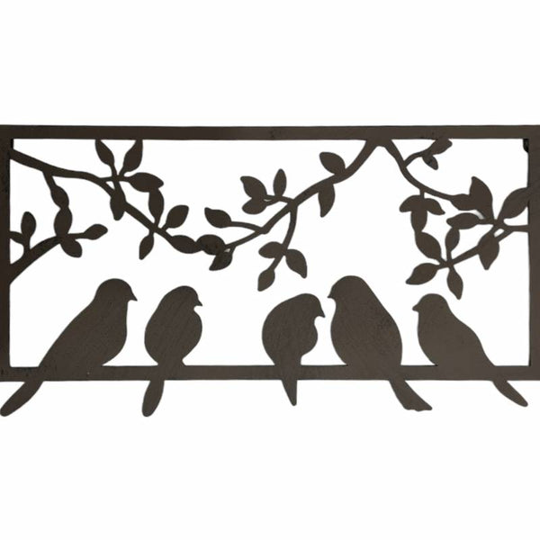 Birds On A Wall Metal Wall Art 56x29cm