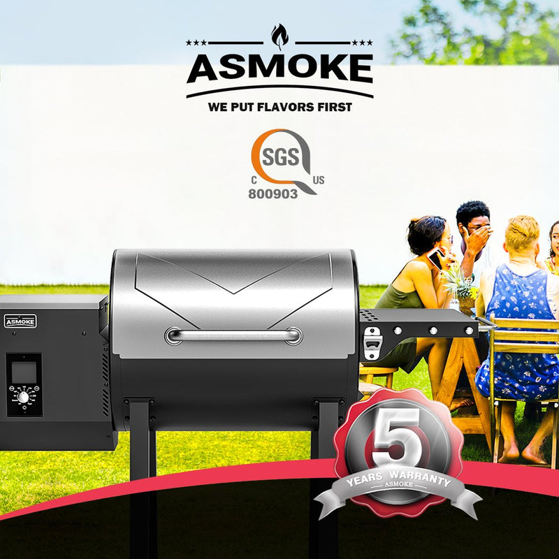 WOOD PELLET GRILL SILVER | Asmoke AS500N-2