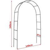 Rustproof Metal Garden Patio Arch Rose Arbour Archway Climbing Plant Trellis AU