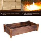 Large Rectangular Wooden Planters Garden Outdoor Flower Plant Herbs Pot Boxes
