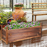 Fin Rot-Resistant Wood Modular Raised Garden Bed Outdoor Elevated Herb Planter Box