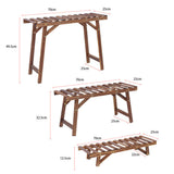 3pcs Plant Stand Flower Step Bench Rack Herb Storage Shelf Garden Indoor Outdoor