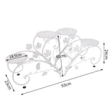 Outdoor Indoor Metal Flower Pots Planter Plant Stands Garden Shelf Racks