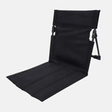 Black Outdoor Folding Lawn Chair with Backrest – Lightweight, Portable Camping Chair, Beach & Park Recliner, Easy-to-Carry for Relaxing Outdoors