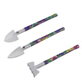 Purple 5-Piece Compact Gardening Tool Set with Durable Case - Essential for Home Gardens