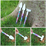 Purple 5-Piece Compact Gardening Tool Set with Durable Case - Essential for Home Gardens