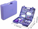 Purple 5-Piece Compact Gardening Tool Set with Durable Case - Essential for Home Gardens