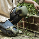 Professional Neoprene Garden Knee Pads - Adjustable Elastic Cushioned Protection for Gardening, Flooring, Housework and Outdoor Landscaping - Green 2 Pairs