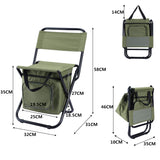 Foldable Camping Chair with Integrated 10L Insulated Cooler Bag - Camouflage color