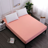 Pink Queen Size Waterproof Fitted Mattress Protector - Soft & Breathable Bed Cover, Hypoallergenic, Deep Pocket (152x190x30cm)