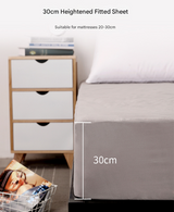 Pink Queen Size Waterproof Fitted Mattress Protector - Soft & Breathable Bed Cover, Hypoallergenic, Deep Pocket (152x190x30cm)