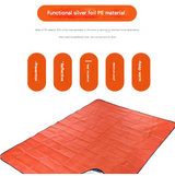 Heavy Duty PE Emergency Survival Blanket - Waterproof Thermal Reflective Tarp (Orange/Silver)
