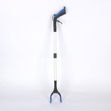 Blue and Black Handle Foldable Grabber Reacher Tool - 83cm Aluminium Litter Picker with Magnetic Tip - Lightweight Mobility Aid for Garden & Home Rubbish Cleanup