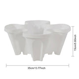 White 3-Tier Stackable Strawberry & Vegetable Planter with Mobile Wheel Tray - Space-Saving Vertical Gardening System
