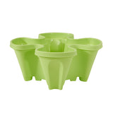 Green 3-Tier Stackable Strawberry & Vegetable Planter with Mobile Wheel Tray - Space-Saving Vertical Gardening System