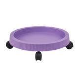 Purple 3-Tier Stackable Strawberry & Vegetable Planter with Mobile Wheel Tray - Space-Saving Vertical Gardening System
