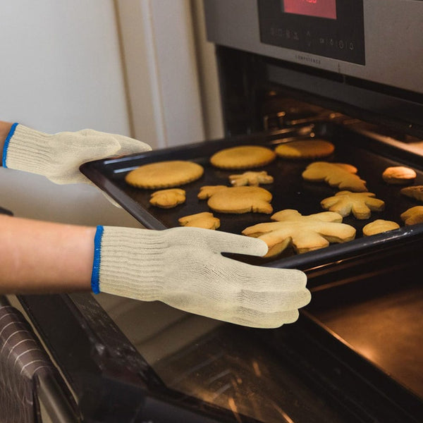 Oven Mitt BBQ Grill Gloves | 2 Pairs 5 Finger Gloves