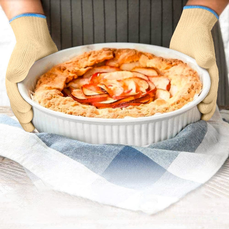 Oven Mitt BBQ Grill Gloves | 2 Pairs 5 Finger Gloves