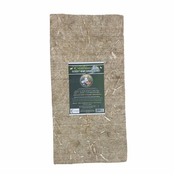 Ecosoft - Natural Hemp Super Absorbent Nest Mat | Small (20x40cm) | 2 Pack