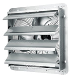 Shutter Exhaust Fan, 406 mm High-speed 1400RPM 1506 CFM, Aluminum Wall Mount Attic Fan with AC-motor, Ventilation and Cooling for Greenhouses, Garages, Sheds, Shops