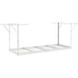 VEVOR Overhead Garage Storage Rack, 91.44x243.84cm Garage Ceiling Storage Racks, Heavy Duty Adjustable Cold Rolled Steel Racks for Garage Storage, Organization, 272.16kg Load Capacity, 22''-40", White