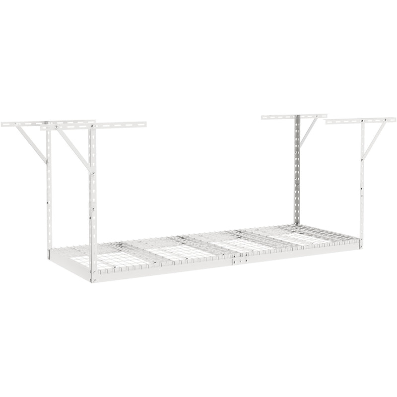 VEVOR Overhead Garage Storage Rack, 91.44x243.84cm Garage Ceiling Storage Racks, Heavy Duty Adjustable Cold Rolled Steel Racks for Garage Storage, Organization, 272.16kg Load Capacity, 22''-40", White