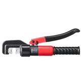 Hydraulic Crimping Tool with 9 Sets of Dies - AWG12-2/0 - Copper And Aluminum Terminal Battery Lug Crimper, with a Cutting Pliers, Gloves, 5pcs Copper Ring Connectors, 8pcs Heat Shrink Sleeves